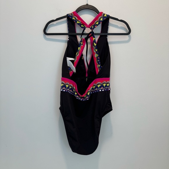 Trina Turk Tanzania Scarf Plunge One Piece size 6 - Picture 5 of 11